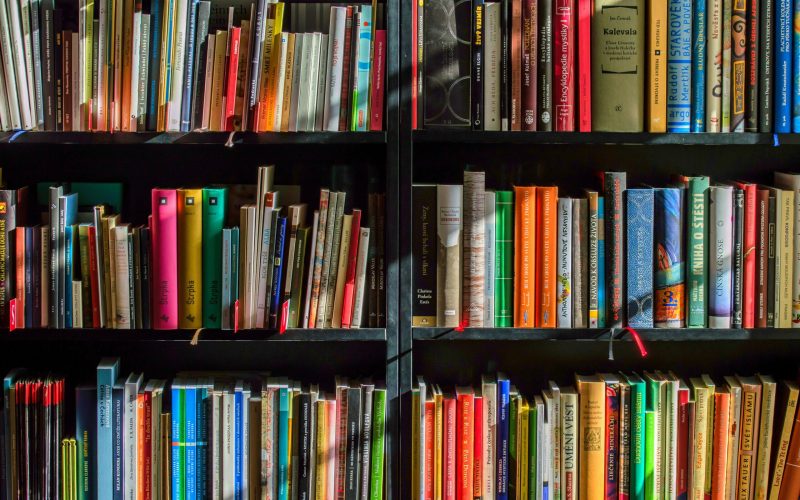 Vibrant collection of books on shelves for reading, research, and education.